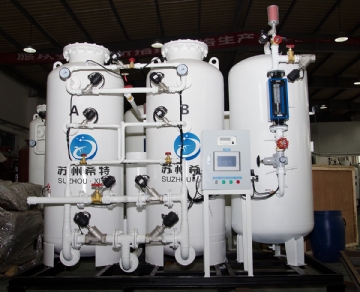 Use of nitrogen machines to produce cleaning gas