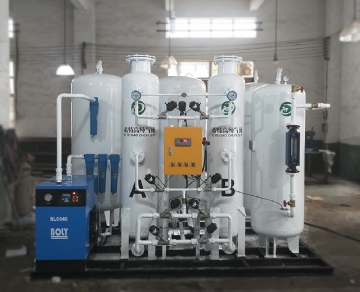 Nitrogen generator for oil and gas industry with 99.5% purity， 5KG/CM2 working pressure and 5Nm3 per hour.